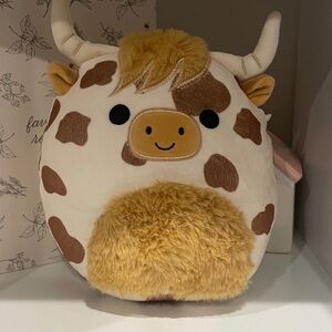Squishmallows Brown and Cream Cow Plush